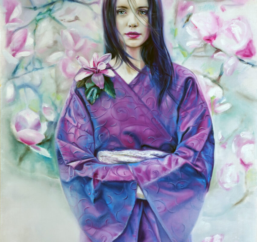A girl in magnolias